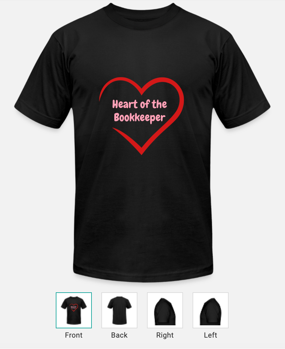 Heart of The Bookkeeper Unisex Short Sleeve T-Shirt