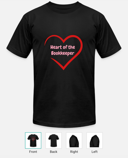 Heart of The Bookkeeper Unisex Short Sleeve T-Shirt