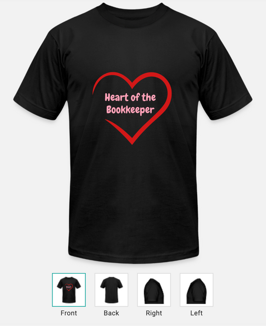 Heart of The Bookkeeper Unisex Short Sleeve T-Shirt